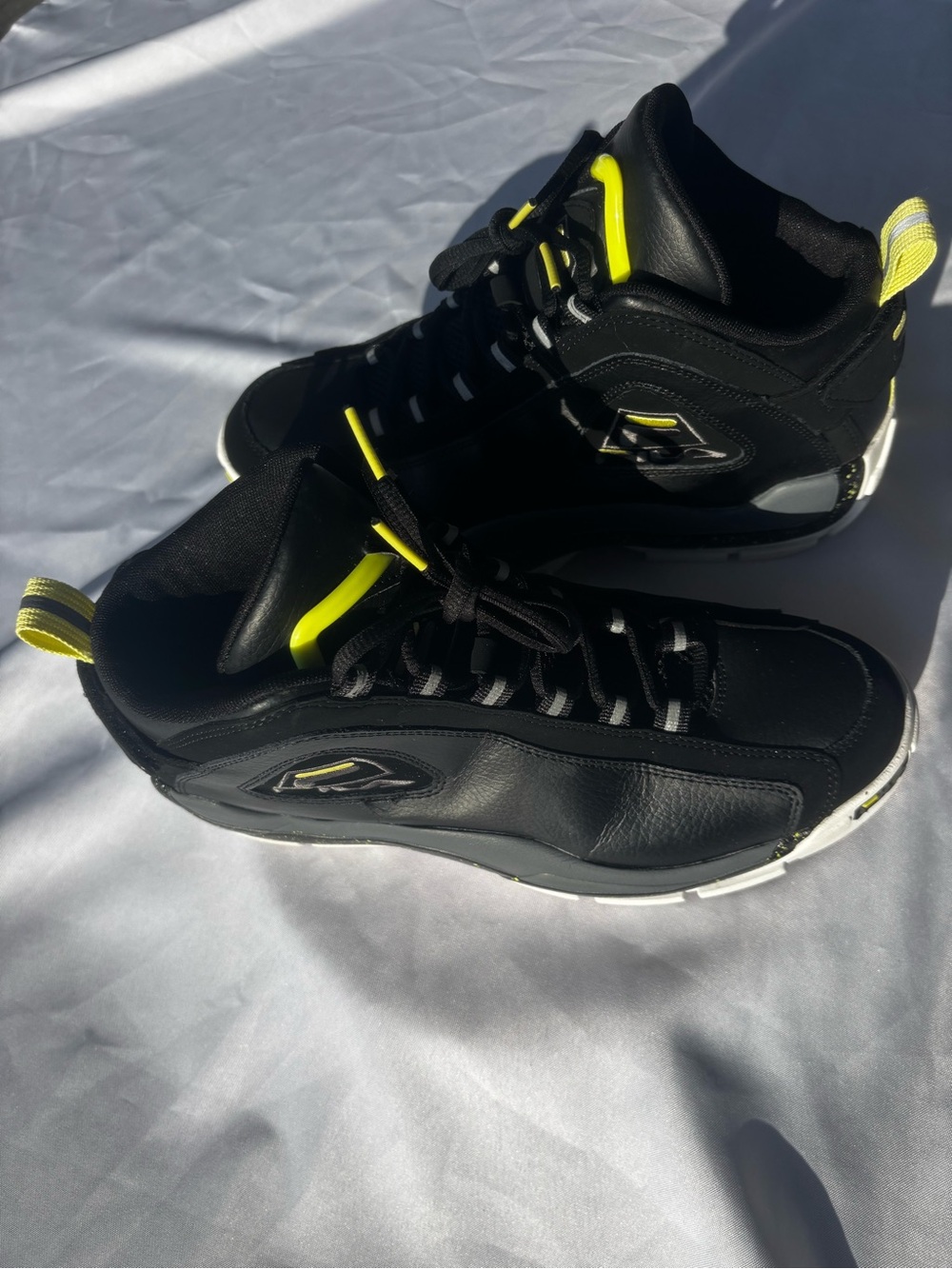 Fila Grant Hill 2 Mens Black Leather Athletic Basketball Shoes Size (us) 10